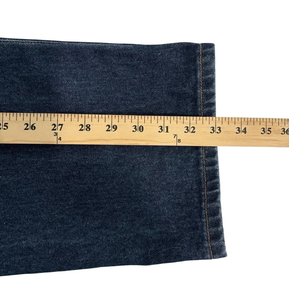 Levi's 505 Regular Fit Blue Jeans Mens 36x33 Straight Leg Dark Wash Denim